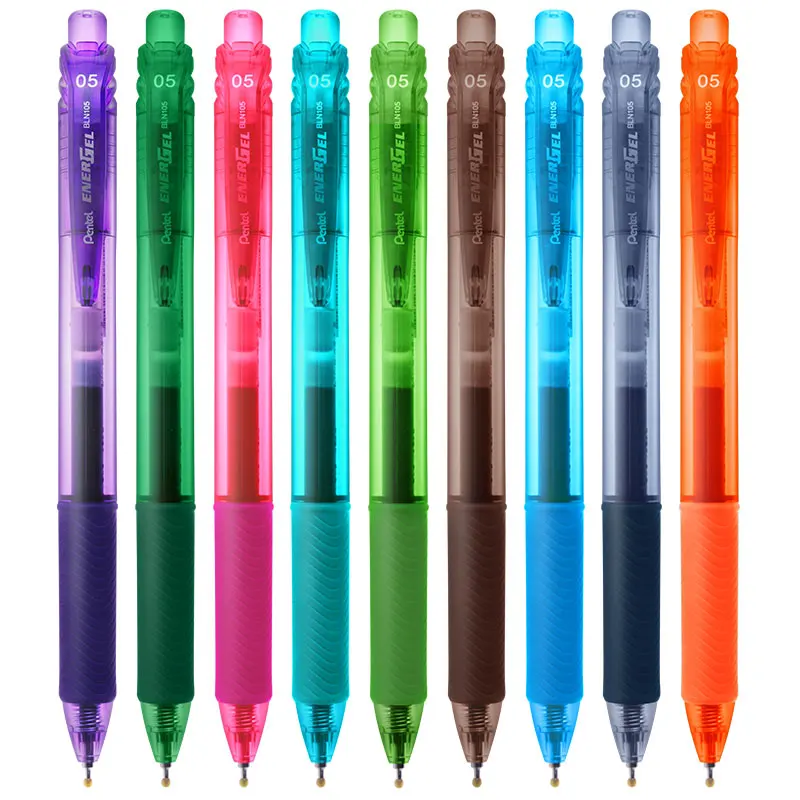 Pentel Pen Energel - 1pc 日本ぺんてる EnerGel ゲルペンカラーインク速乾性ペンプレスローラーボール 0.5 ミリメートル針先ペンオフィス学用品