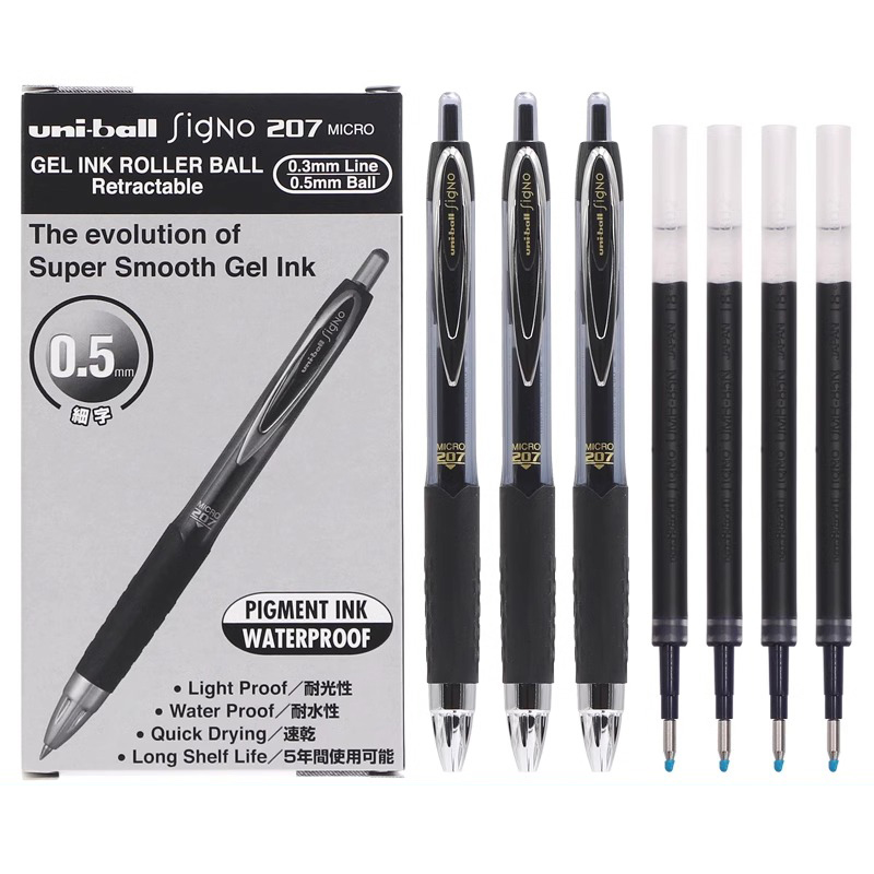 Pentel Pen Energel - ユニボール 61256 シグノゲル 207 ローラーボール格納式ゲルペン ブルーインク