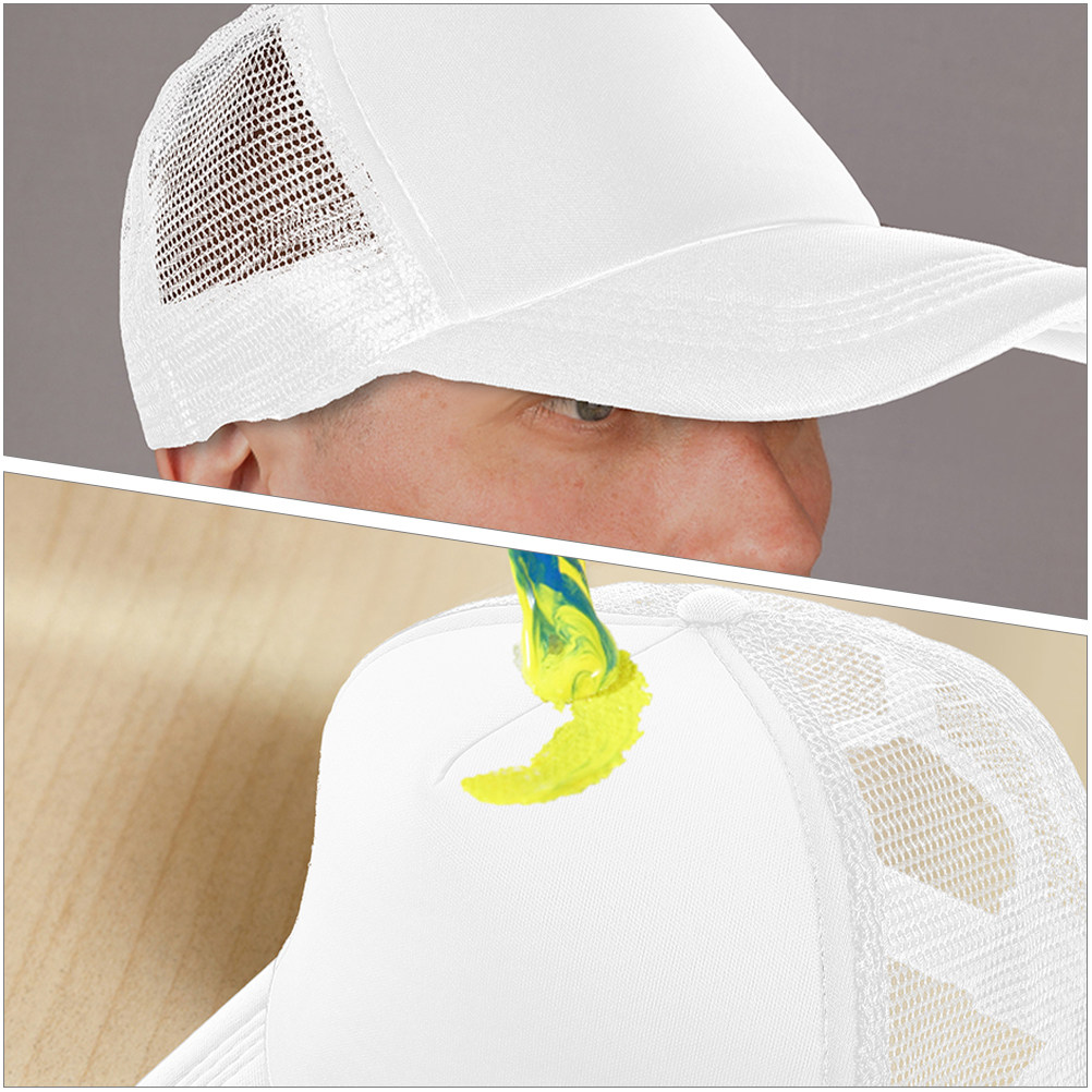 Hat Sublimation Blank - 5個入り 無地メッシュ野球帽 DIY印刷可能昇華キャップ ポリエステルスポンジPVC素材 カジュアルアウトドアパーティーウェア ユニセックスギフト