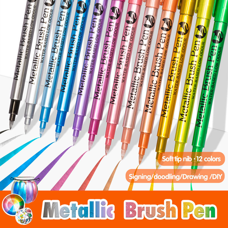 Copic Marker Sketch - 1pc 色メタリック防水油性マーカーペン DIY エポキシ樹脂モールド描画用品クラフト落書きマーカーペン