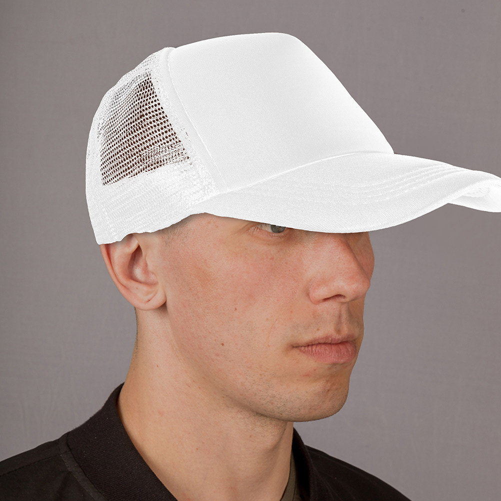 Hat Sublimation Blank - 5個入り 無地メッシュ野球帽 DIY熱転写昇華プリント帽子 男女兼用 軽量 洗濯可能