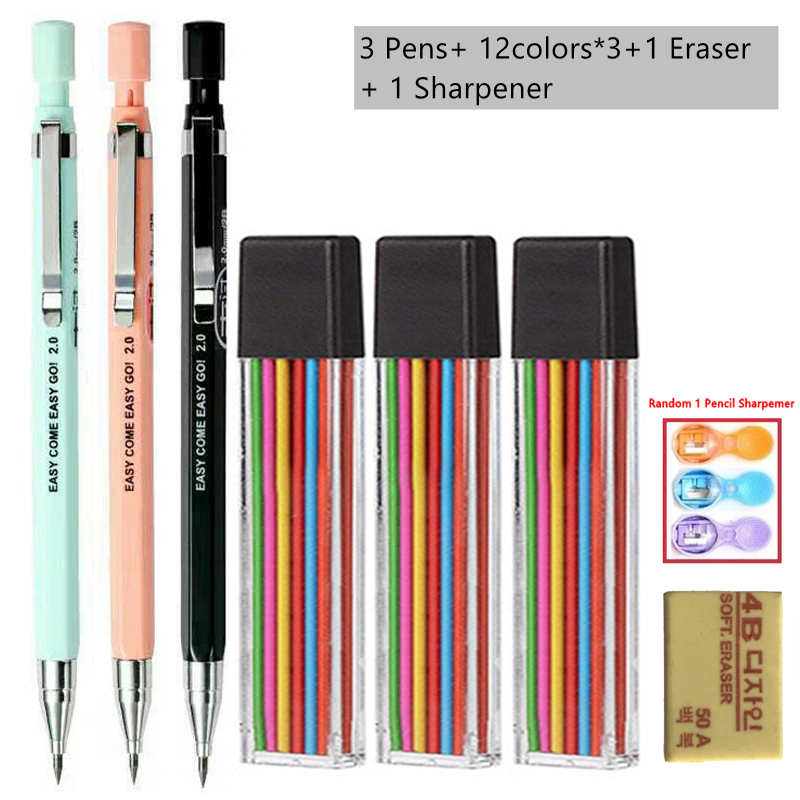 2.0 ミリメートルシャープペンシルセット 2B 黒/色鉛リ - Staedtler Pencil Lumocolor のレビューと価格