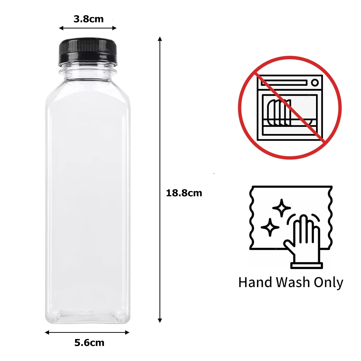 500ML ジュースボトル キャップ付き クリアな空の再利用 - Water Bottle Blank のレビューと価格