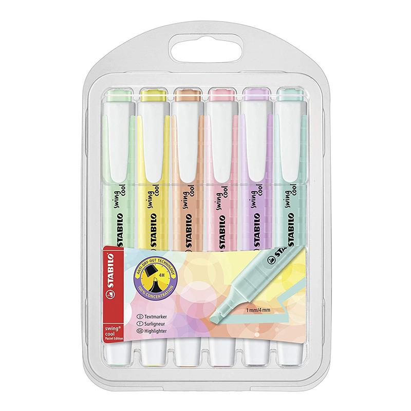 ハイライター - STABILO スイングクール - 6本パ - Stabilo Marker Swing Cool のレビューと価格