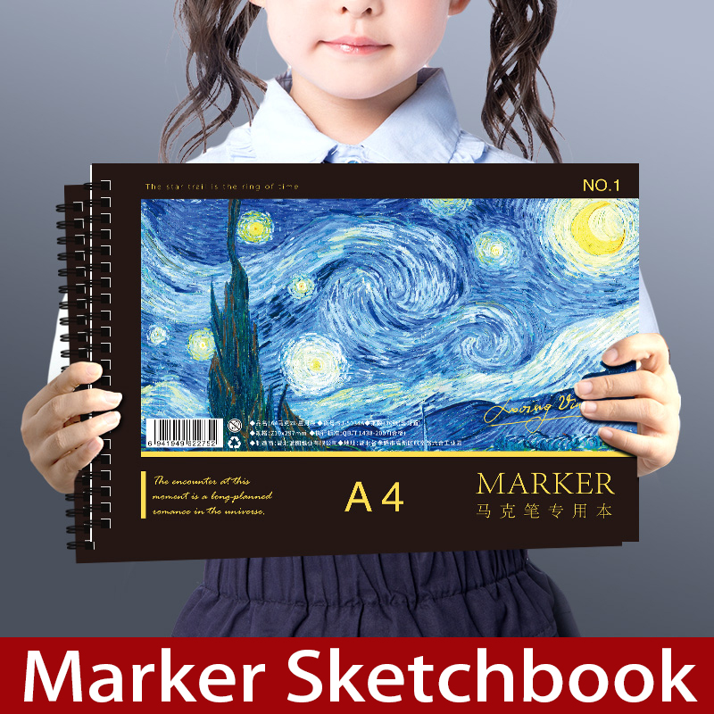 60枚A4コイルスケッチブック、環境に優しい厚手の画用紙、マ - Copic Marker Sketch のレビューと価格