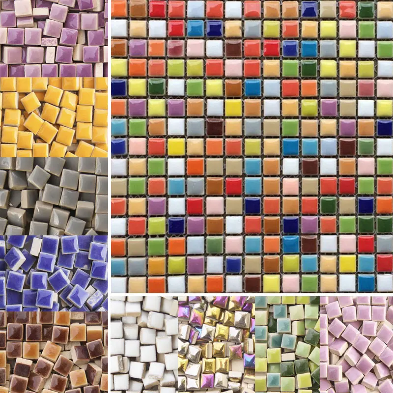 100g DIYセラミックモザイクタイル ガラスミラー 手作 - Ceramic Tile Blank のレビューと価格