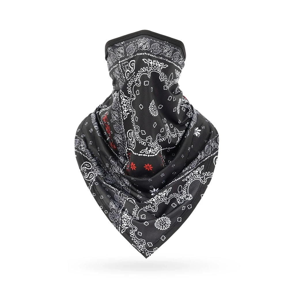 多機能バンダナマスクブラックホワイトヒップホップバンダナラッ - Bandana Blank White のレビューと価格