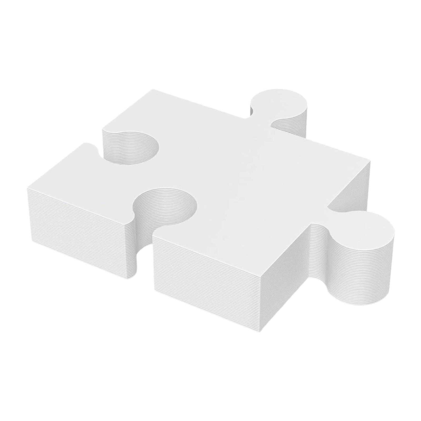 30 個のパズルピース絵画装飾子供用パーティー記念品クリエイ - Puzzle Blank White のレビューと価格