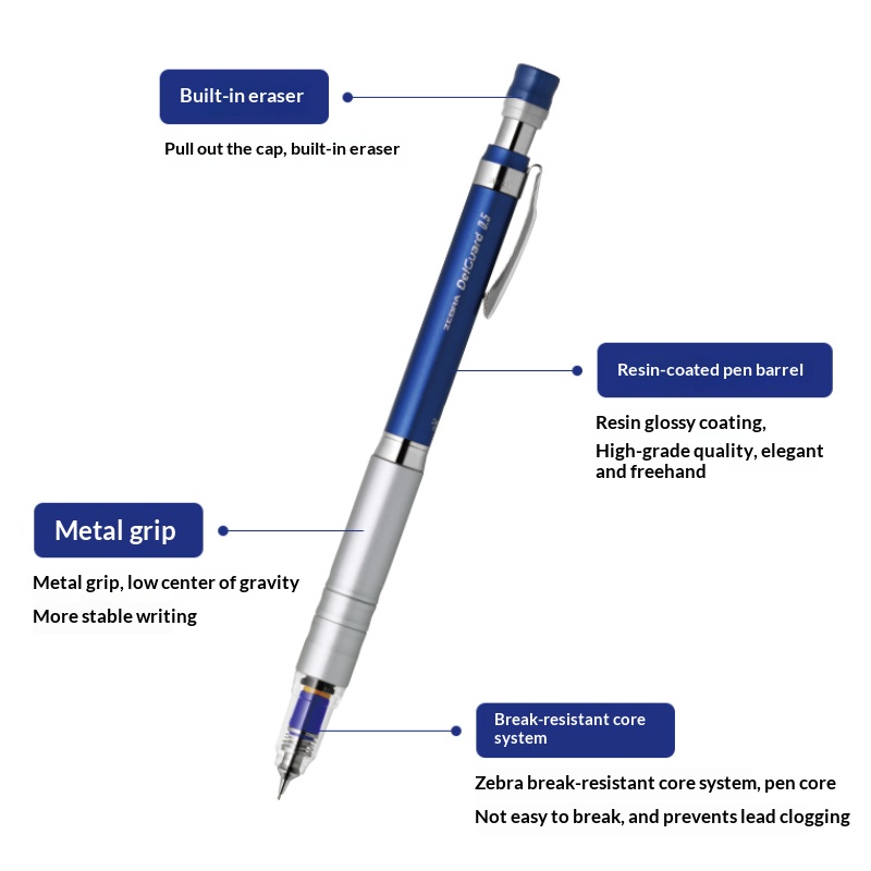 日本ゼブラデルガード MA86 金属シャープペンシル、クラシ - Staedtler Pencil Lumocolor のレビューと価格